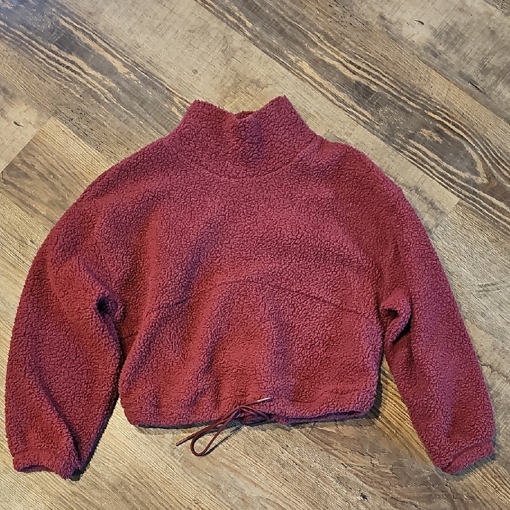 Cozy Burgundy Fleece Pullover